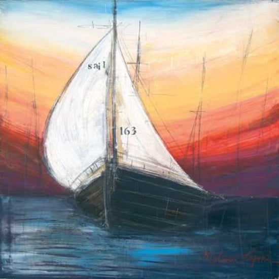 Sunset Sail Canvas Art - Melissa Lyons (24 x 24)