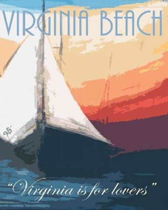 Sunset Sail Vintage Poster Canvas Art - Melissa Lyons (24 x 30)
