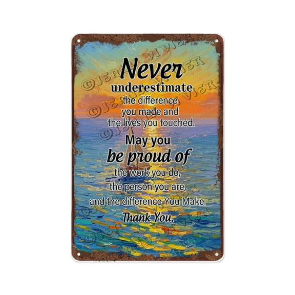Sunset Sailboat Inspirational Quote 12x16 Inch Metal Sign | Motivational Nautical Art | Perfect for Beach Houses and Coastal Decor