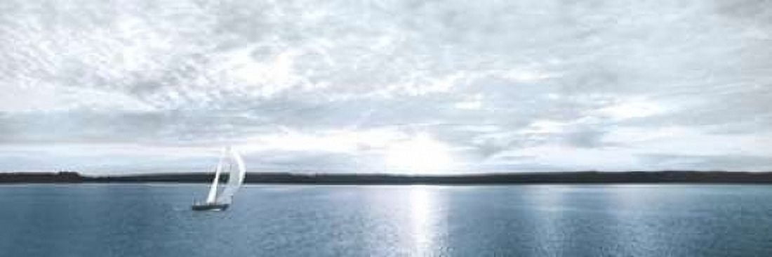 Sunset Sailing Canvas Art - Monte Nagler (8 x 24)