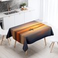 thumbnail image 1 of Sunset Scenery Printed Table Cloth Camping Picnic Stain Resistant Waterproof Kitchen Home Decoration, 1 of 5