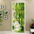 Sunset Sea Beach Door Sticker Adhesive PVC Forest Bridge Natural