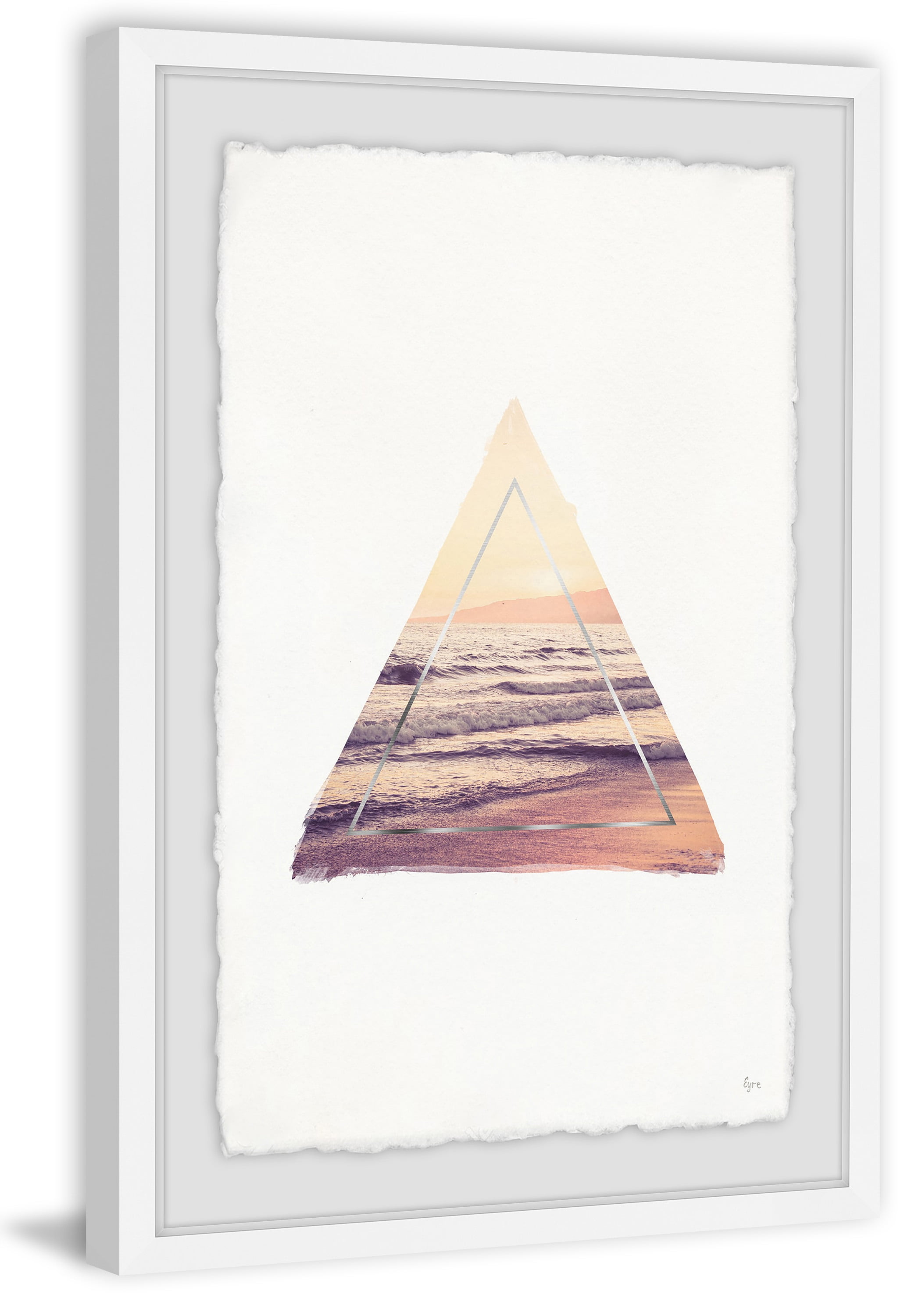 Sunset Sea Framed Painting Print