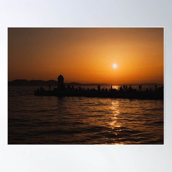 Sunset Serenade Poster Wall Art, Modern Wall Decor For Living Room Bedroom, 8x12 UNFRAMED