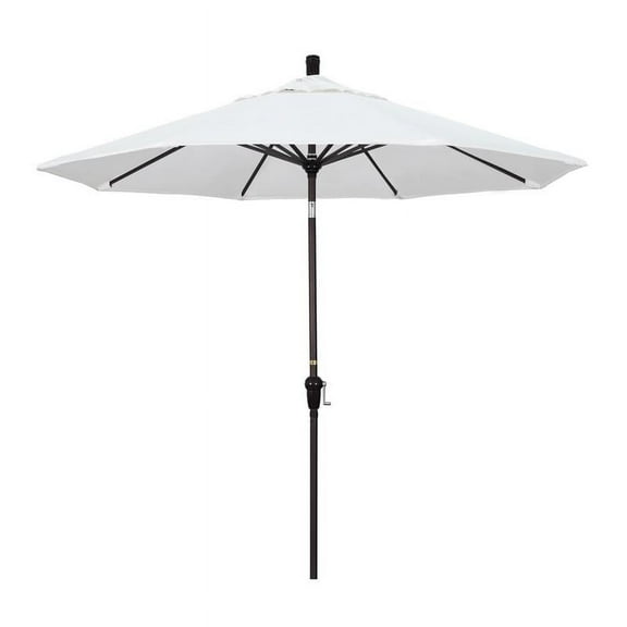 Sunset Series Patio Market Umbrella in Olefin with Aluminum Pole Aluminum Ribs Auto Tilt Crank Lift