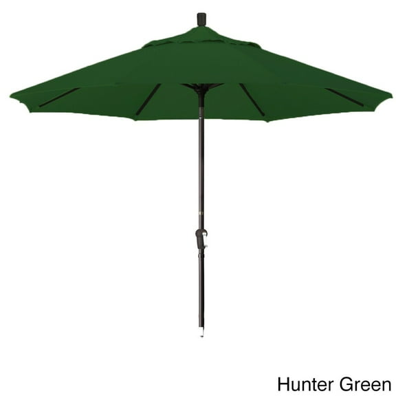 Sunset Series Patio Market Umbrella in Pacifica with Aluminum Pole Aluminum Ribs Auto Tilt Crank Lift