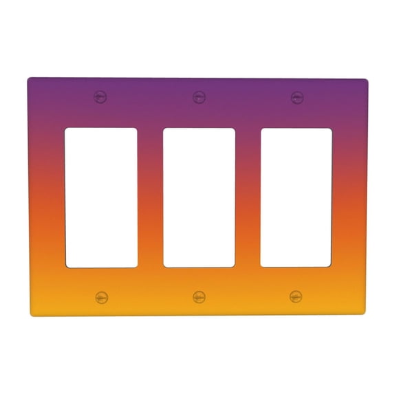 Sunset Shadow Switch Cover Decorative Wall Plate 3-Gang Standard Size
