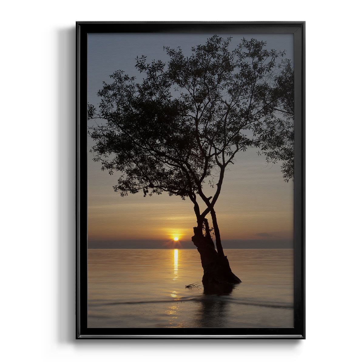 Sunset Silhouette Premium Framed Print - Ready to Hang