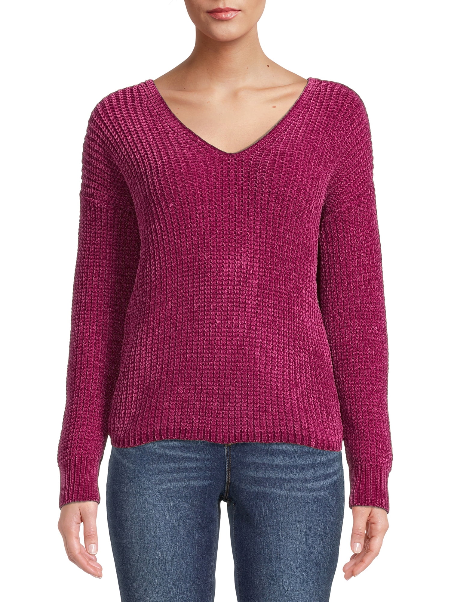 Chenille twist back best sale sweater