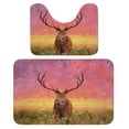 thumbnail image 1 of Sunset Sky Bathroom Rugs, 2 Pieces Bath Rug Mat U Shaped Toilet Rugs, Soft Absorbent Bath Rugs, Machine Washable, Non-Slip Bath Mats For Tub, Shower And Bath Room, 1 of 6