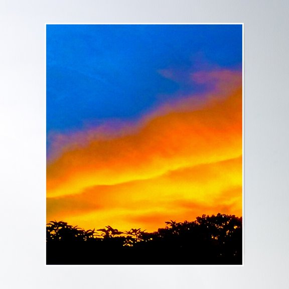 Sunset Sky - Photograph Poster Wall Art, Modern Wall Decor, 8x12 UNFRAMED
