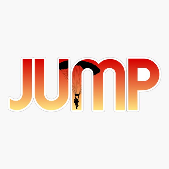 Sunset Skydiving Base Jump Adventure Sticker