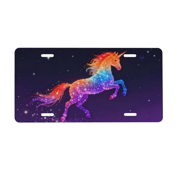 Sunset Snow-Capped Mountains Pine Trees Meadows Streams Front License Plate Car Decorative License Plates Aluminum Metal Decor Accessory Novelty Vanity Tag with 4 Holes for Men Women 6" X 12"