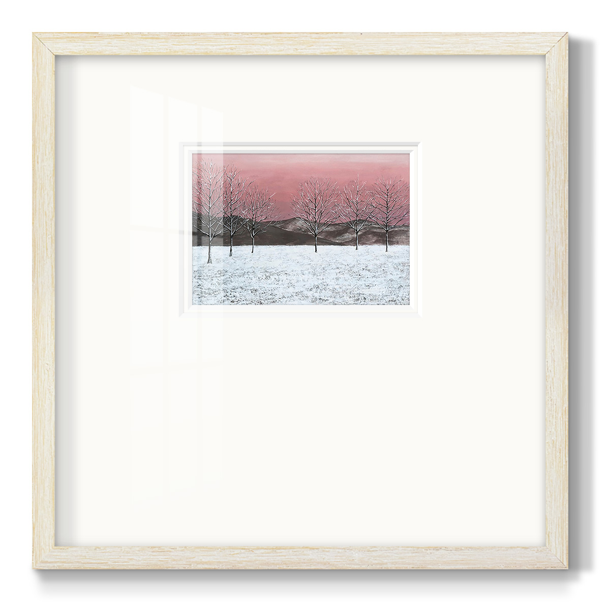 Sunset Snowfall IPremium Framed Print