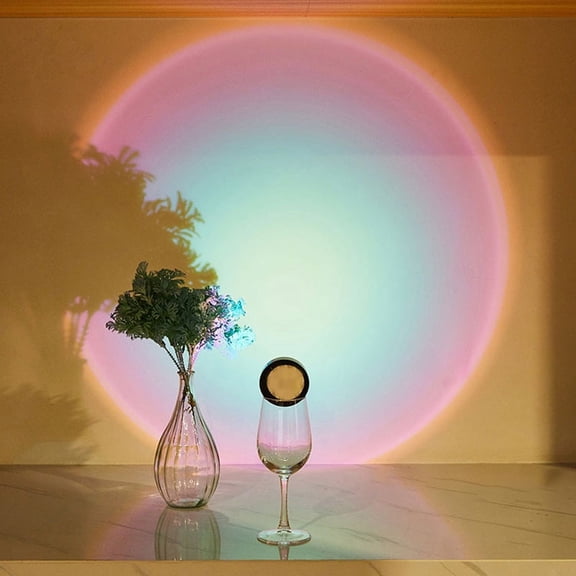 Sunset Sphere Night Light, Small Touch Lamp for Bedroom, Clap Sensor Cabinet Decorative Light