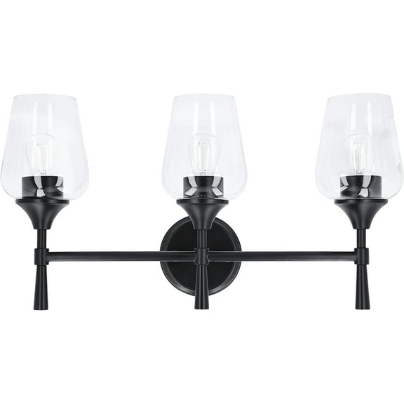 Sunset Stella 3 Light Bathroom Vanity Light, in Black F27013-31