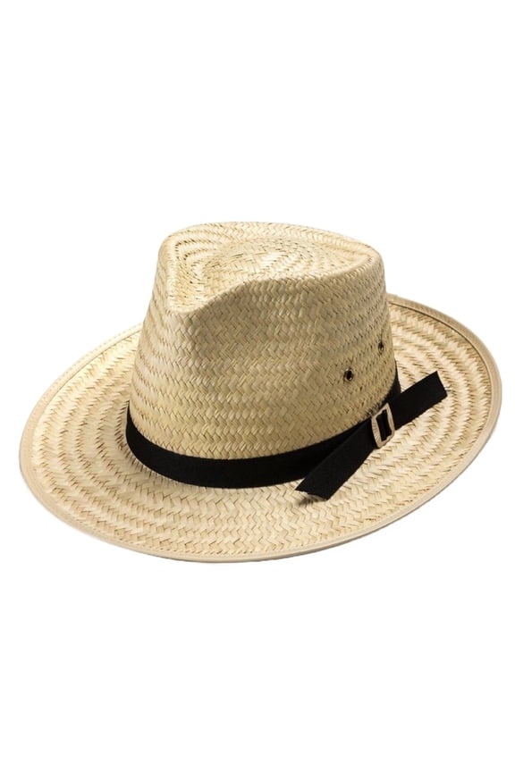 Sunset Straw Hats Sun Hat, Amish-Made Classic Design with Pinched Front, Men's Adult Large