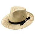 thumbnail image 1 of Sunset Straw Hats Sun Hat, Amish-Made Classic Design with Pinched Front, Men's Adult Medium, 1 of 1