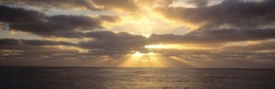 Sunset Sub Antarctic Australia Canvas Art - Panoramic Images (36 x 12)
