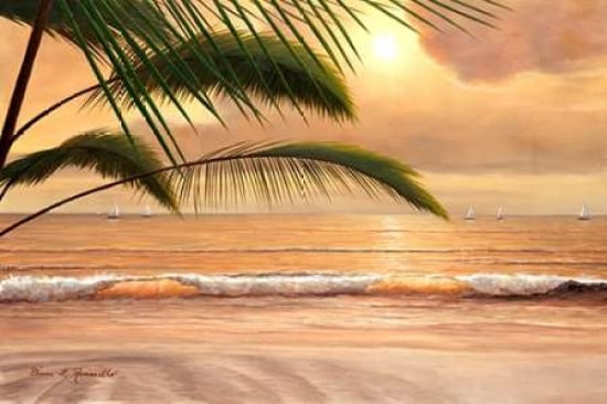 Sunset Surf Canvas Art - Diane Romanello (12 x 18)