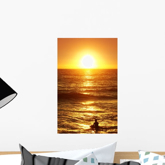 Sunset Surf Wall Mural by Wallmonkeys Peel and Stick Graphic (18 in H x 11 in W) WM356900