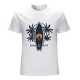thumbnail image 1 of Sunset, Surfboard And Palms Men’s T-Shirt 100% Cotton Casual Short Sleeve Tops Gift Tee White 3XL, 1 of 5