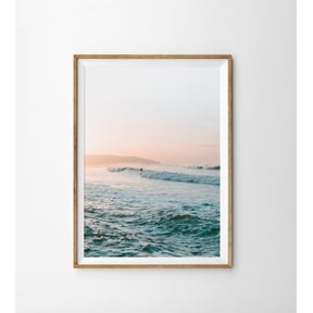 Sunset Surfing Art California Surf Wall Decor Summer Sunset Poster Boho Scenery Unframed Paper Print