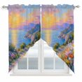 thumbnail image 1 of Sunset Swag Valances for Windows, Kitchen Window Curtains Over Sink, Colorful Wildflower Path Cottagecore Ocean Window Treatment Curtains for Living Room/Bedroom Curtains 2 Panel Sets 36"x45", 1 of 8