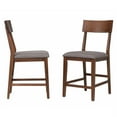 thumbnail image 1 of Sunset Trading 24" Mid-Century Wood Bar Stools in Danish Walnut (Set of 2), 1 of 2