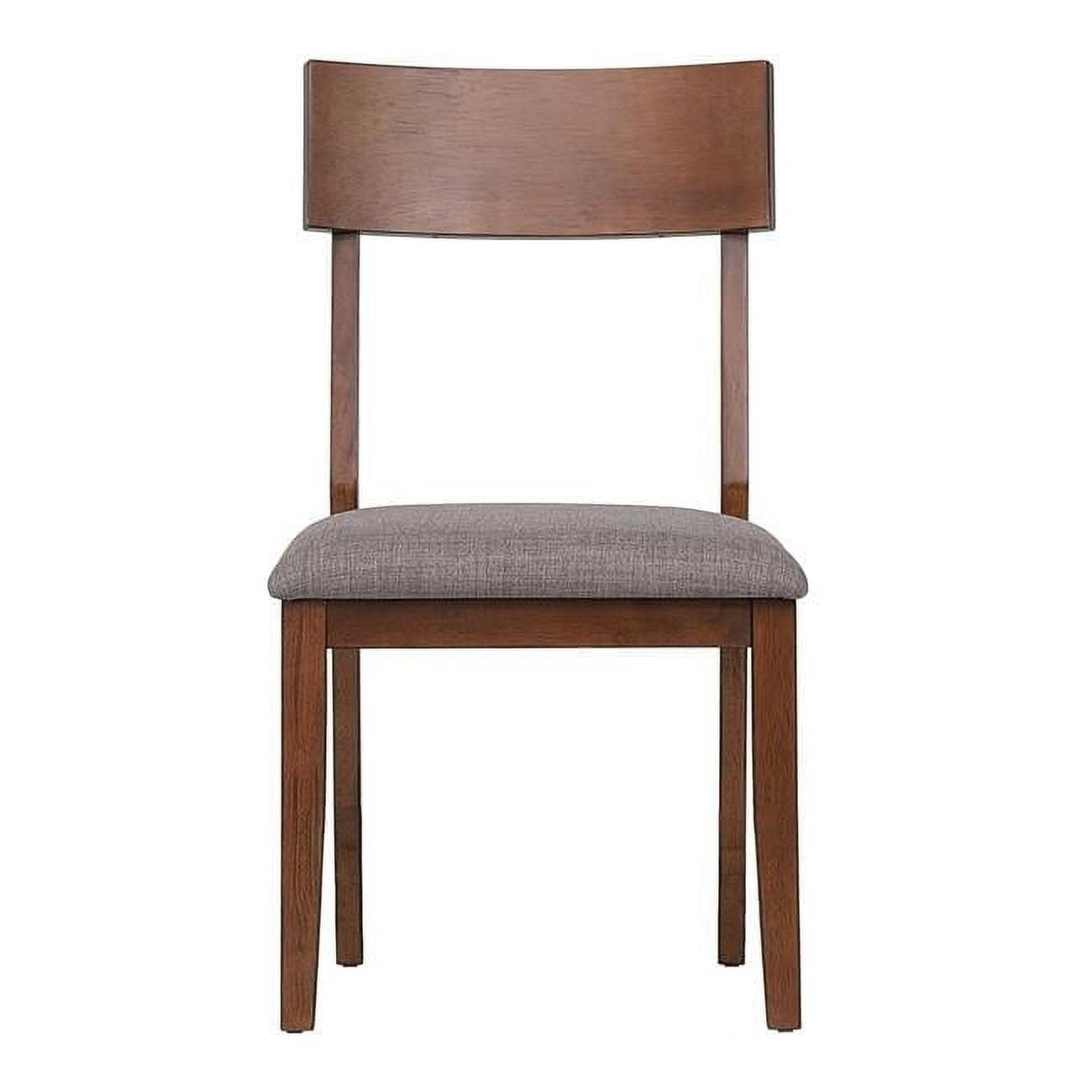 Scandinavian Gray Oak Mid-Century Side Chair
