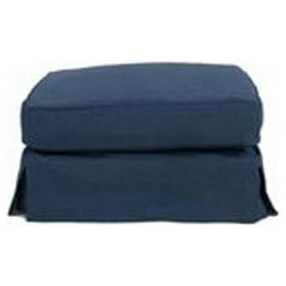 Sunset Trading Americana Ottoman - Slip Cover Set Only - Indigo Blue
