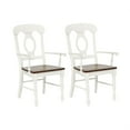 thumbnail image 1 of Sunset Trading Andrews 17.5" Napoleon Wood Dining Armchairs in White (Set of 2), 1 of 2