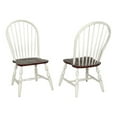 thumbnail image 1 of Sunset Trading Andrews 18" Windsor Wood Dining Chairs in White (Set of 2), 1 of 5