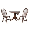 thumbnail image 1 of Sunset Trading Andrews 3PC 42" Round Extending Dropleaf Dining Set in Brown Wood, 1 of 5