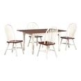 thumbnail image 1 of Sunset Trading Andrews 5-Piece 60" Arrowback Extendable Wood Dining Set in White, 1 of 6