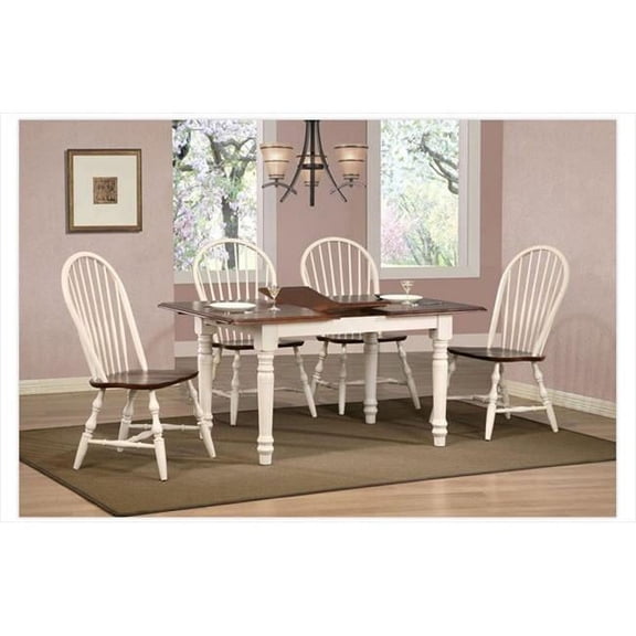 Sunset Trading Andrews 5 Piece Butterfly Dining Set with Windsor Spindleback Chairs