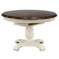 thumbnail image 1 of Sunset Trading Andrews Round/Oval Extendable Dining Table in White/Brown Wood, 1 of 5