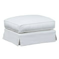thumbnail image 1 of Sunset Trading Ariana Contemporary Fabric Slipcovered Ottoman in White, 1 of 5
