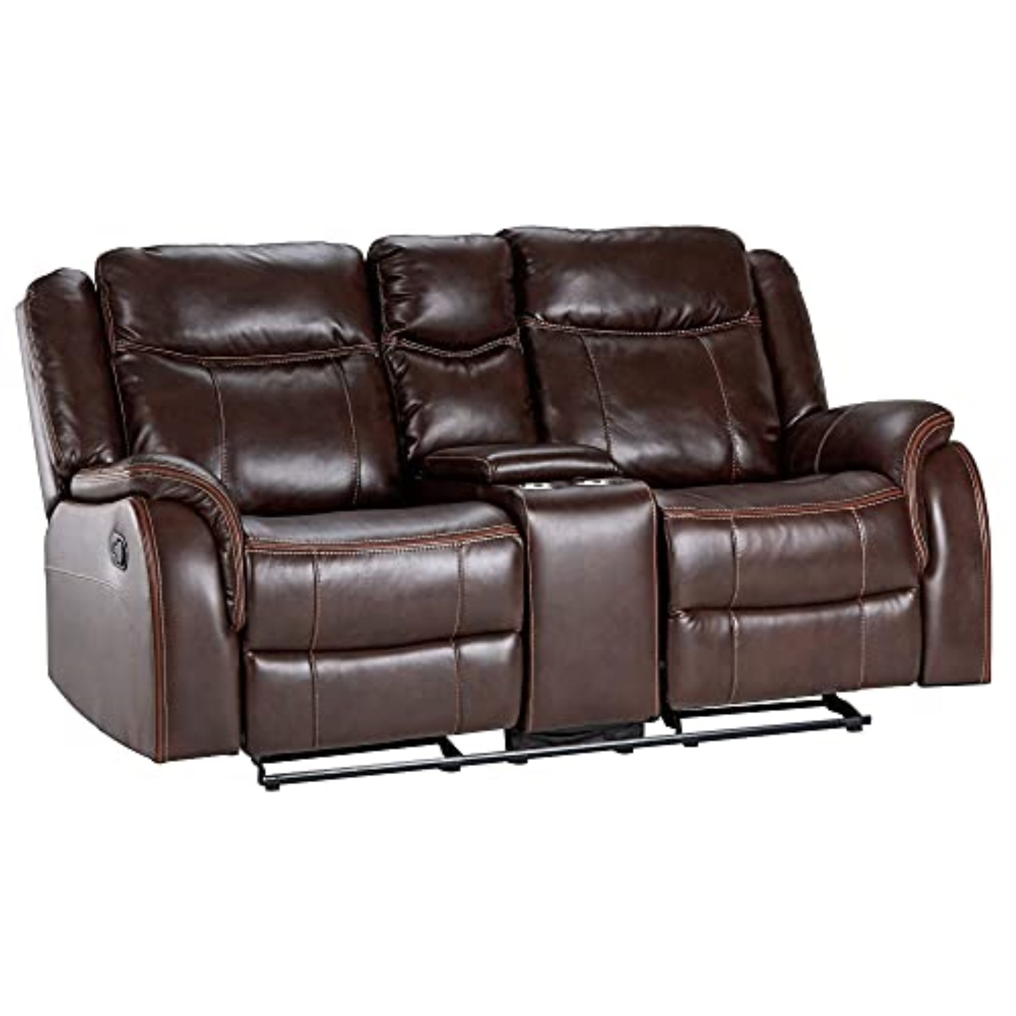 Leather dual recliner loveseat outlet