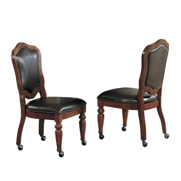 Sunset Trading Bellagio 18" Wood Dining Chairs in Brown Cherry (Set of 2)