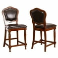 thumbnail image 1 of Sunset Trading Bellagio 25" Faux Leather Barstools in Brown Cherry (Set of 2), 1 of 2