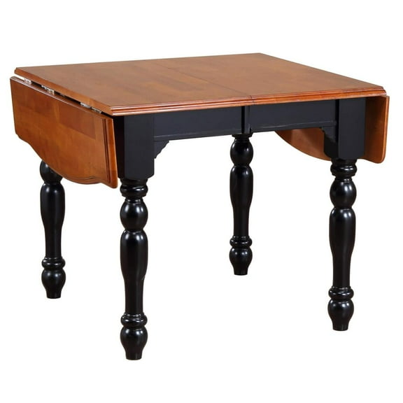 Sunset Trading Black Cherry Selections 5PC 72" Wood Dining Table Set in Black
