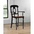thumbnail image 1 of Sunset Trading Black Cherry Selections Arm Wood Barstool in Black (Set of 2), 1 of 5