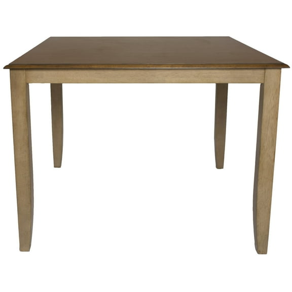 Sunset Trading Brook 48" Square Gathering Wood Pub Table in Light Cream/Brown