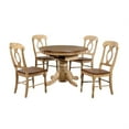 thumbnail image 1 of Sunset Trading Brook 5-Piece 42 - 60" Extendable Wood Dining Set in Cream, 1 of 5