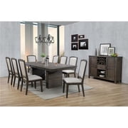 Sunset Trading Cali 10-Piece 96 Rectangular Extendable Wood Dining Set in Brown