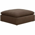 thumbnail image 1 of Sunset Trading Contemporary Puff Collection Slipcover Only for 44" Square Modular Ottoman, Performance Fabric Washable Water-Resistant Stain-Proof, Oversized Large Sofa Footrest Cover, Brown, 1 of 5