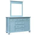 thumbnail image 1 of Sunset Trading Cool Breeze Coastal Wood Dresser and Mirror in Beach Blue, 1 of 6