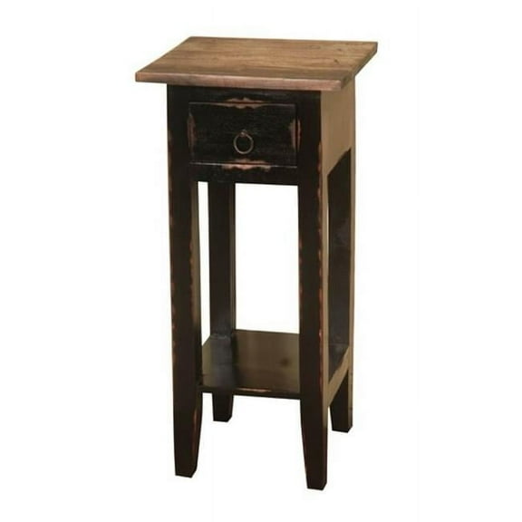 Sunset Trading Cottage Distressed Antique Black & Raftwood Narrow Side Table