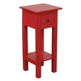 thumbnail image 1 of Sunset Trading Cottage Narrow Wood Side Table in Distressed Antique Red, 1 of 5